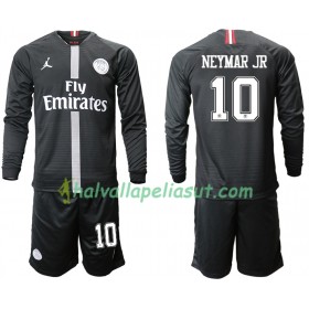 Jalkapallo Pelipaidat Paris Saint-Germain NEYMAR JR 10 Jodan Musta Lasten 3 Paita 2018-2019 Pitkähihainen